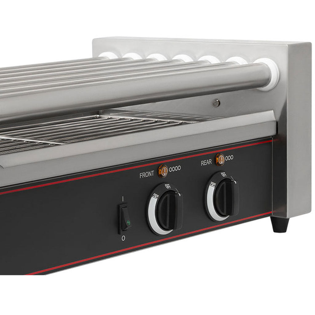 Hotdoguera Drago HD-07 de 7 rodillos, máquina para hotdog eléctrica
