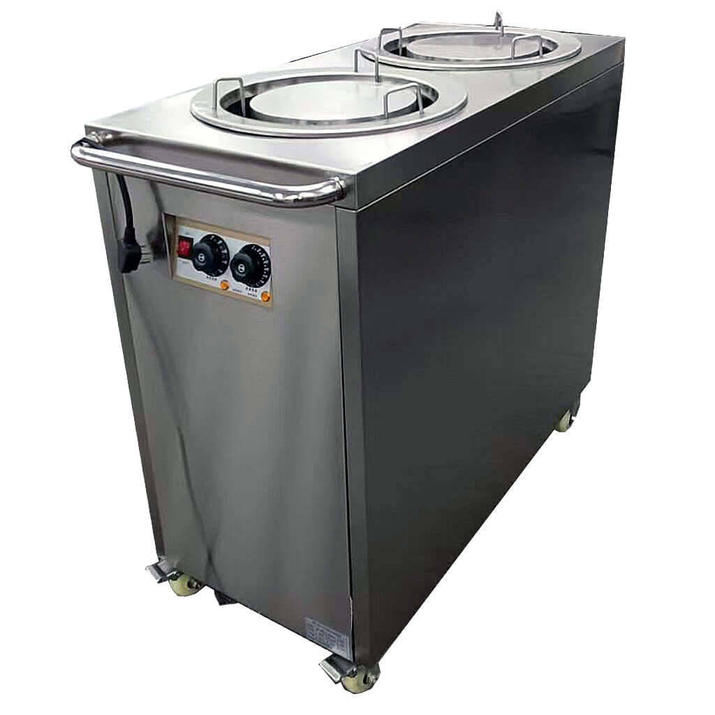 Calentador de platos industrial Migsa MCP-2 con ruedas para cocina profesional
