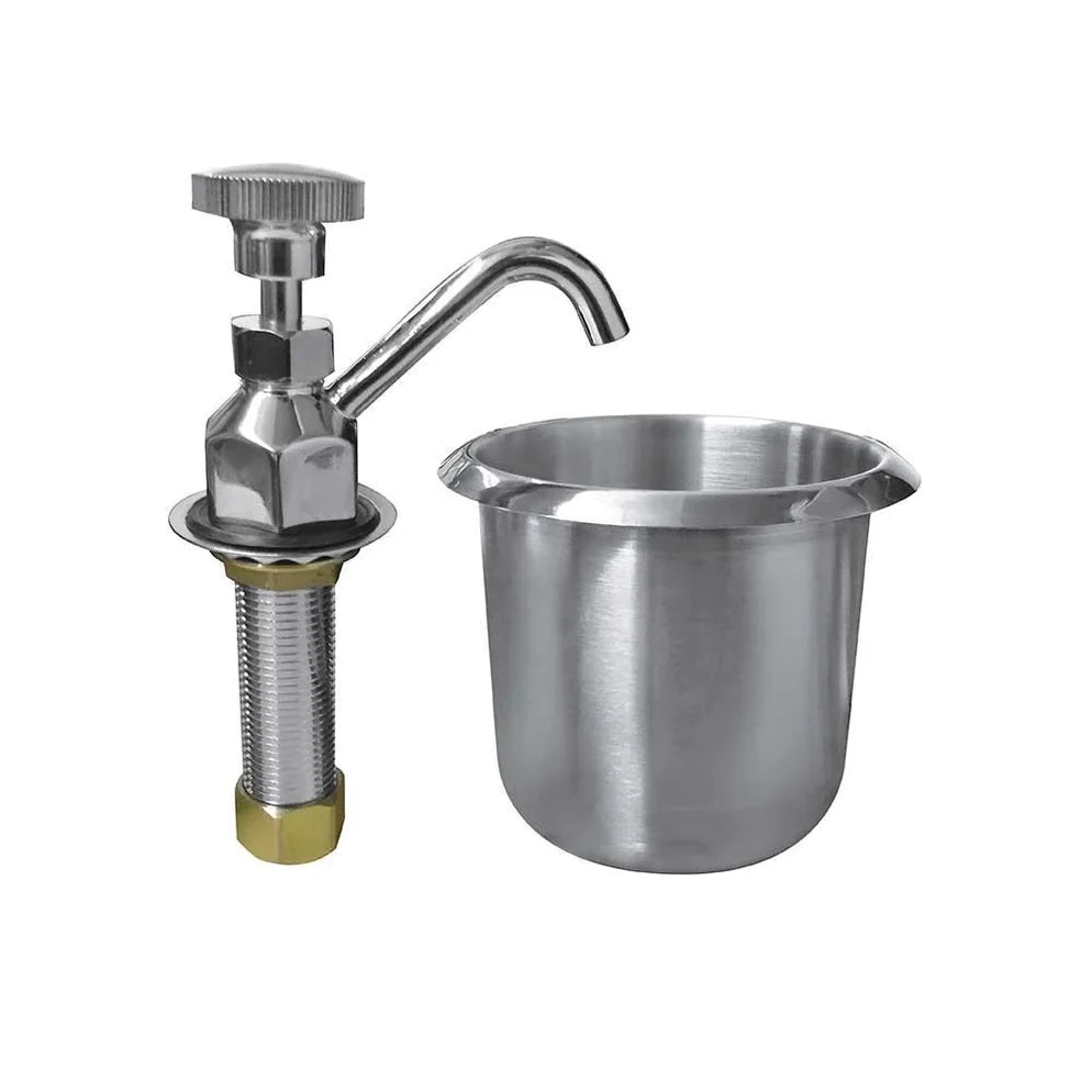 Llave de llenado MIGSA BX-002 con depósito Dipper Well de acero inoxidable para enjuague de cucharas y utensilios
