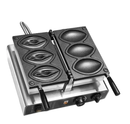 Wafflera eléctrica MIGSA WDR-3 con tres cavidades en forma de vagina