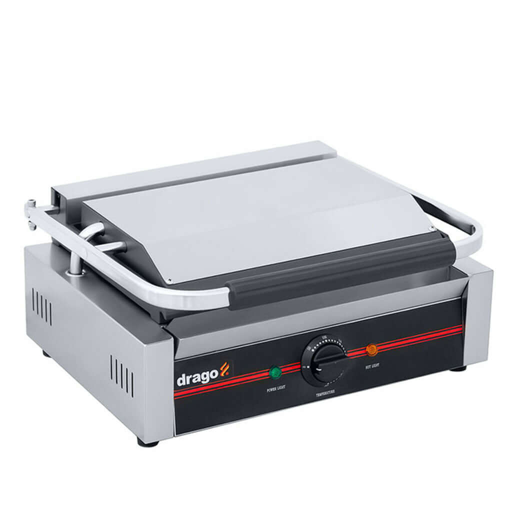 Paninera industrial Drago GH-811E vista frontal para paninis y sándwiches