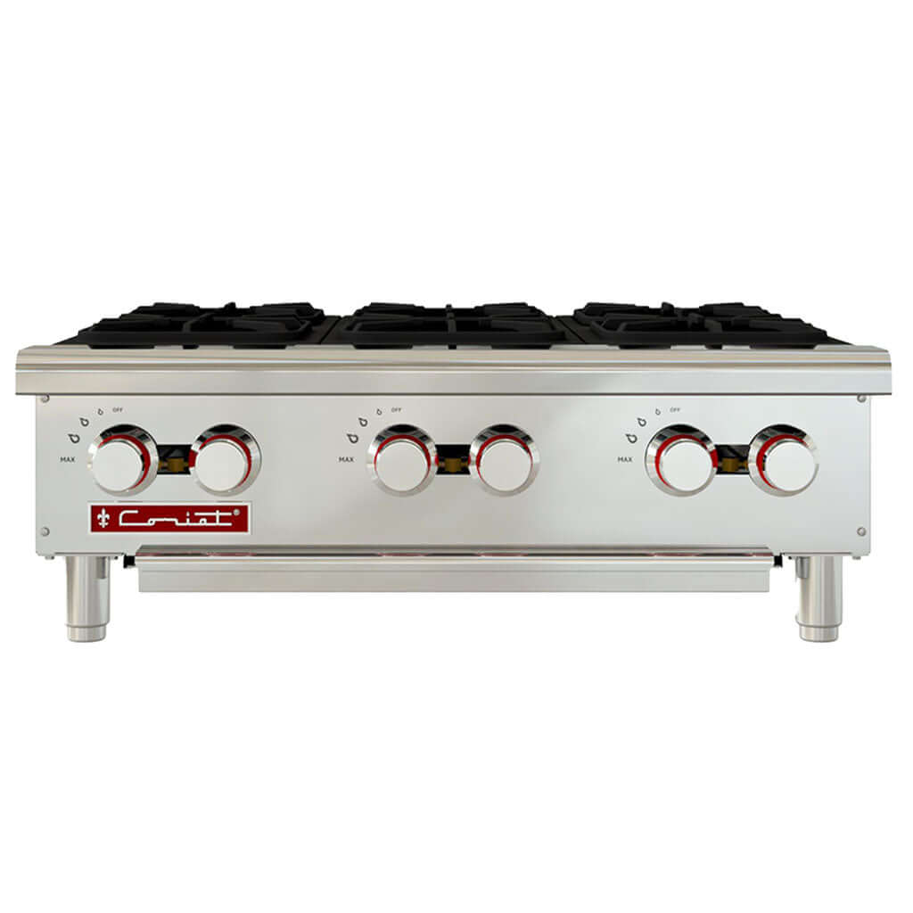 Parrilla industrial de gas Coriat PCV-6 Master de 6 quemadores vista frontal