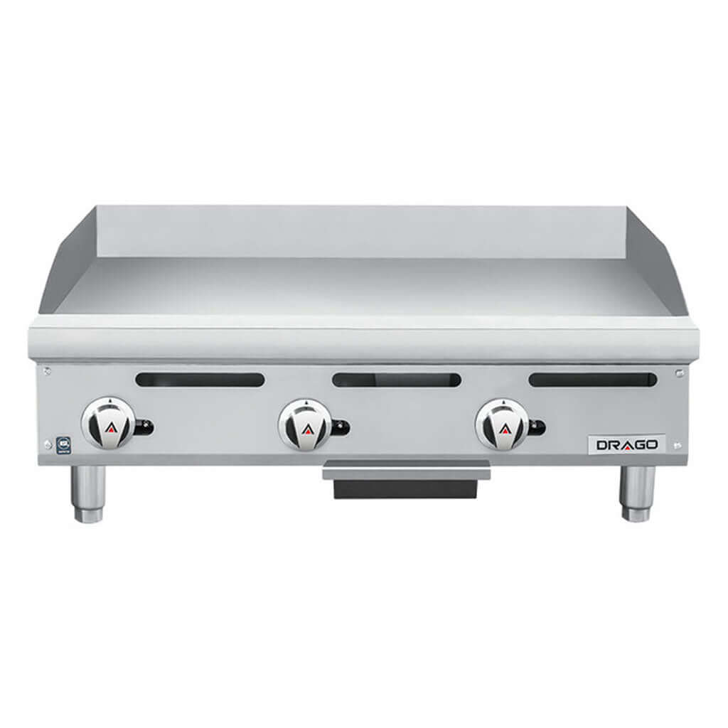 Placa de acero de 1/2 de grosor en plancha industrial Drago PG-3 superficie de coccion