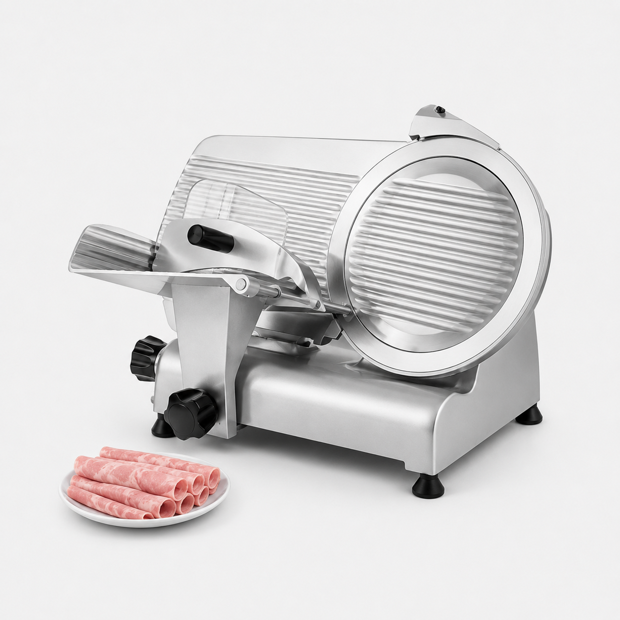 Rebanadora comercial de acero inoxidable para carnes frías y embutidos