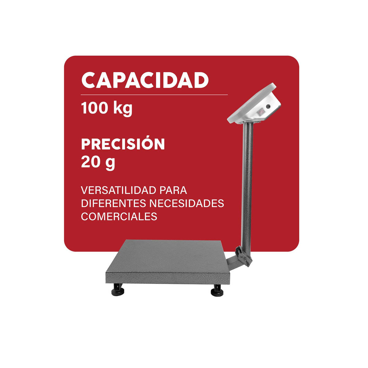 Báscula VINSON BAPLE-100, detalle capacidad