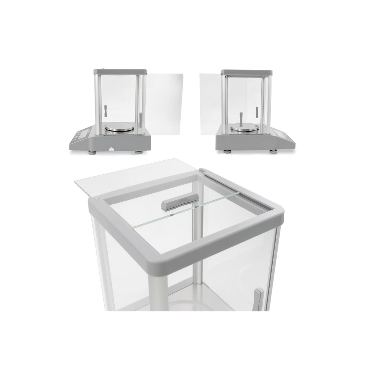 Báscula de precisión RHINO BAPRE-600 detalle de la cámara protectora y estructura