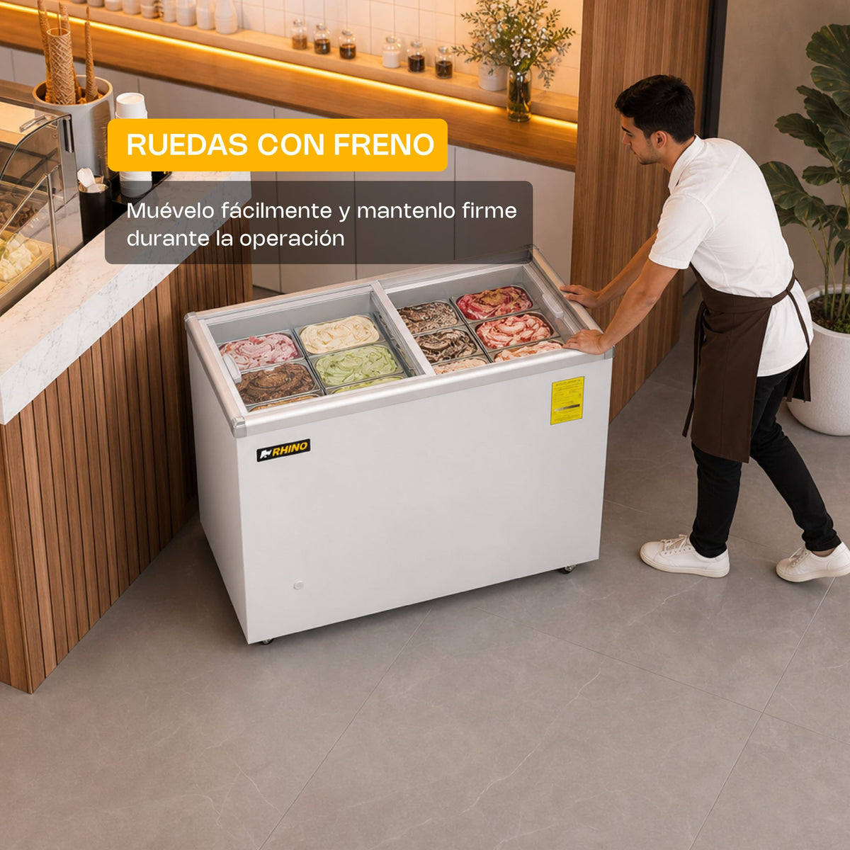 Congelador RHINO CONGECRI-7P, fotografía oficial del fabricante, vista 6