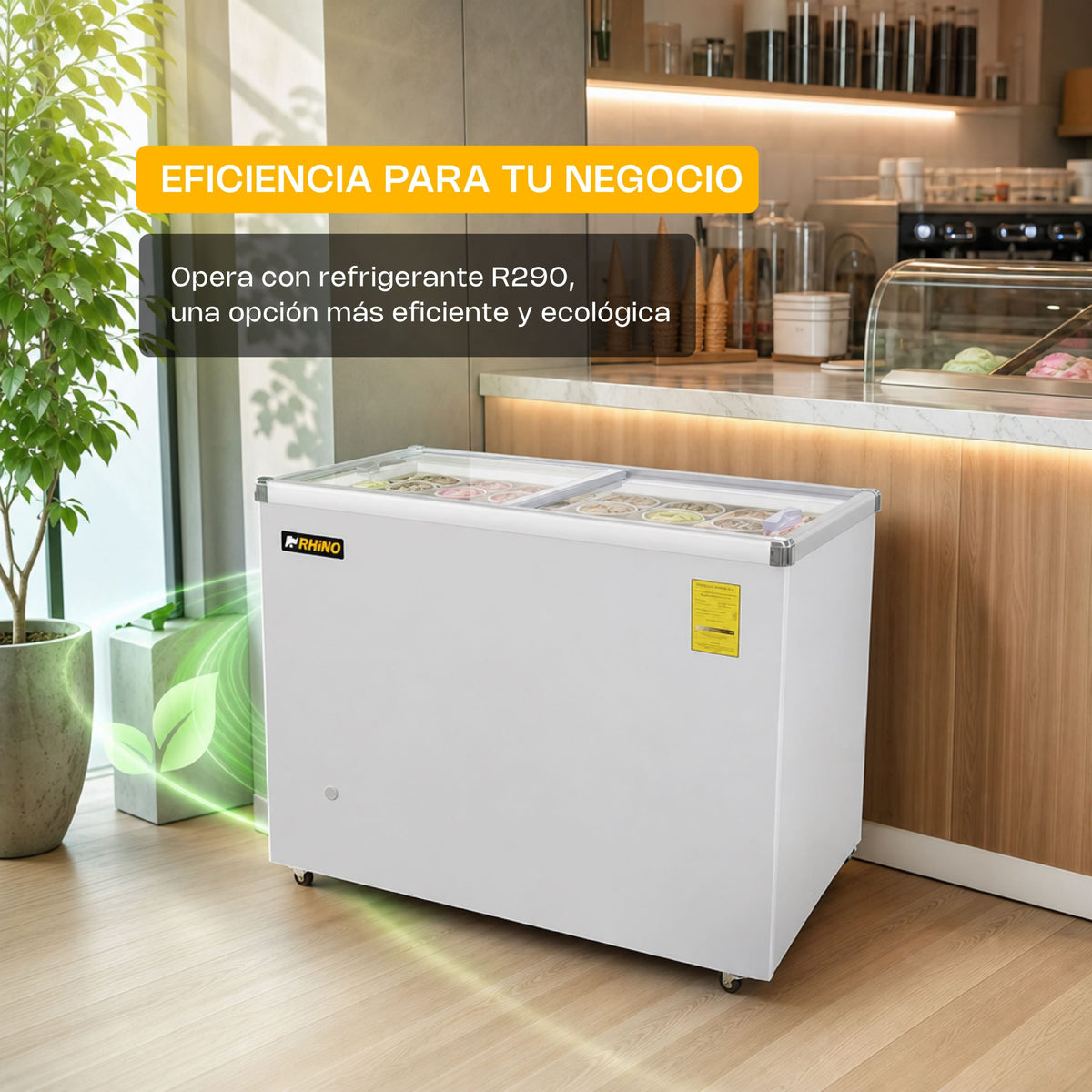 Congelador RHINO CONGECRI-7P, fotografía oficial del fabricante, vista 8