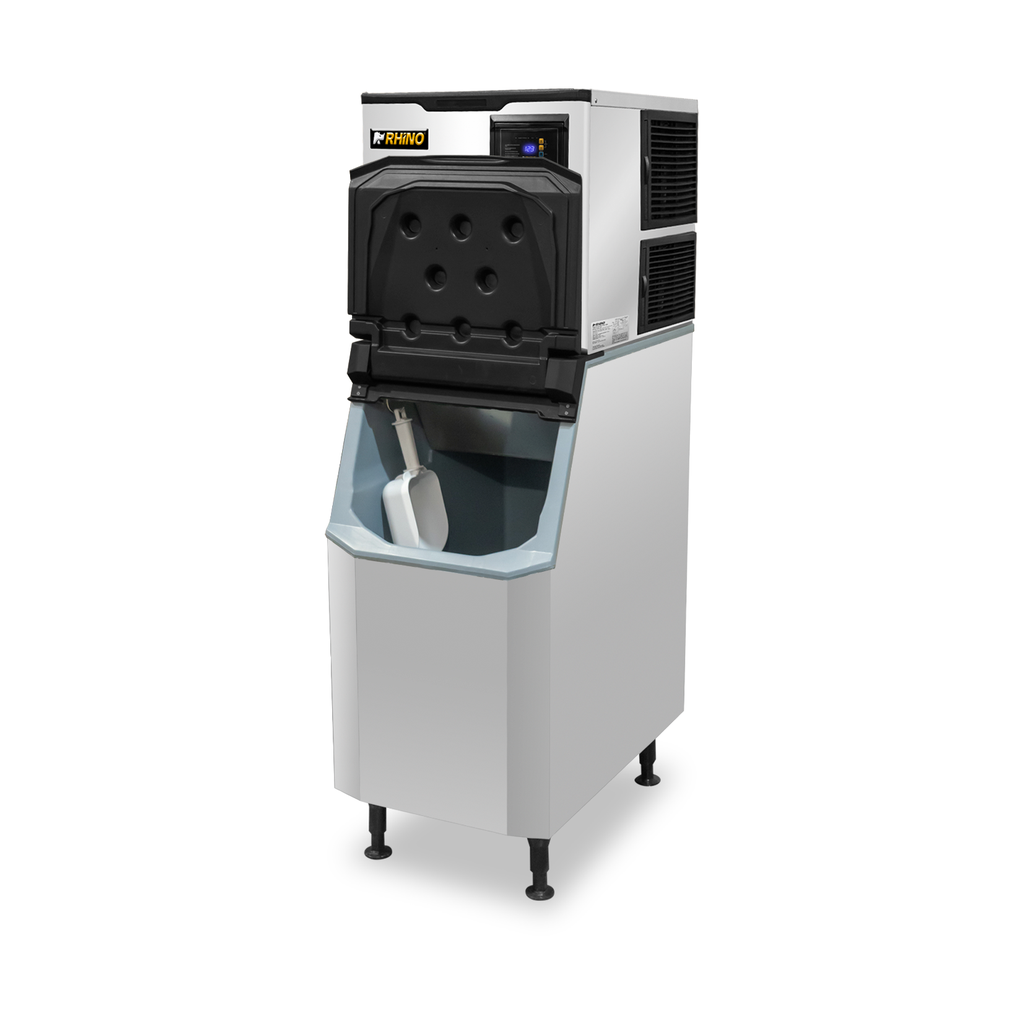 Fábrica de hielo Rhino FAHIEL-160 con depósito integrado de 140 kg, portada de producto completo