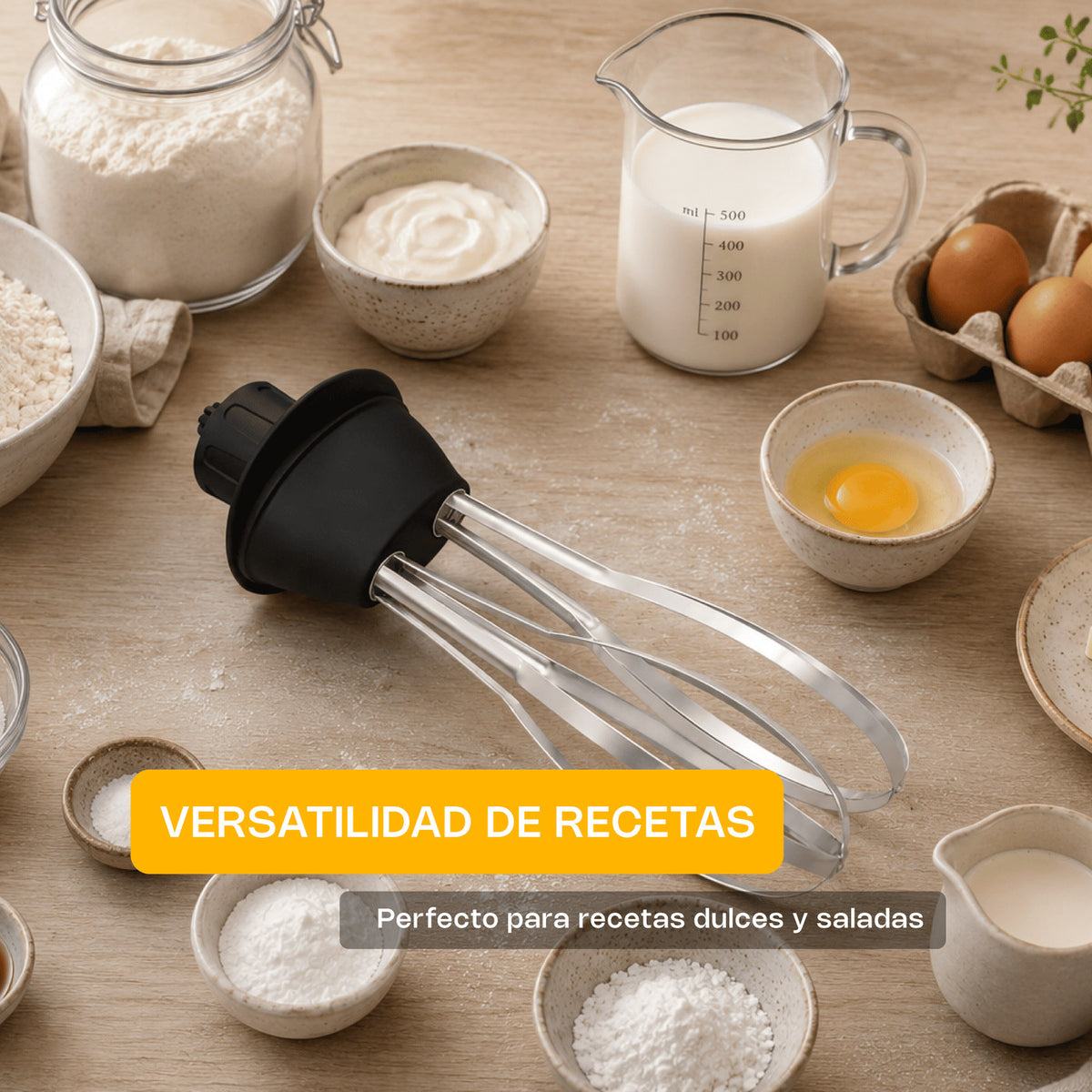 Preparaciones con accesorio RHINO GLOBAT-6585: merengues, mayonesas y cremas.
