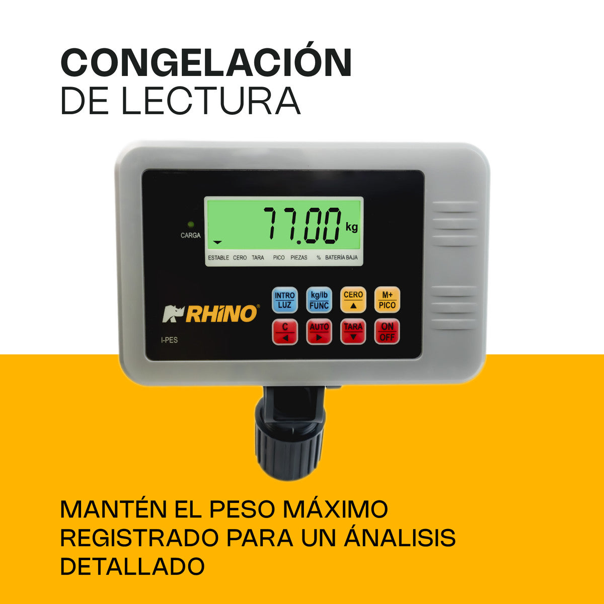 RHINO I-PES función de retención de lectura pico