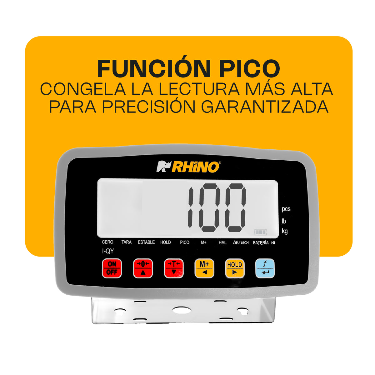 Indicador RHINO I-QY función PICO de retención de lectura más alta