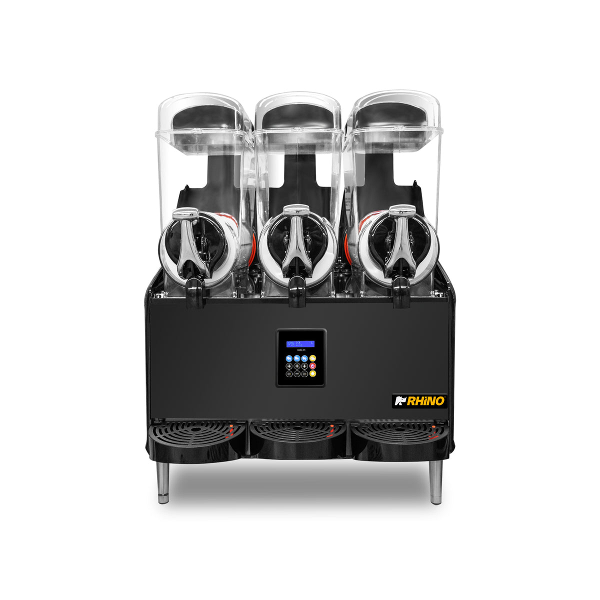 Granizadora Rhino MAGRA-3TX vista frontal, tres depósitos de 12 litros