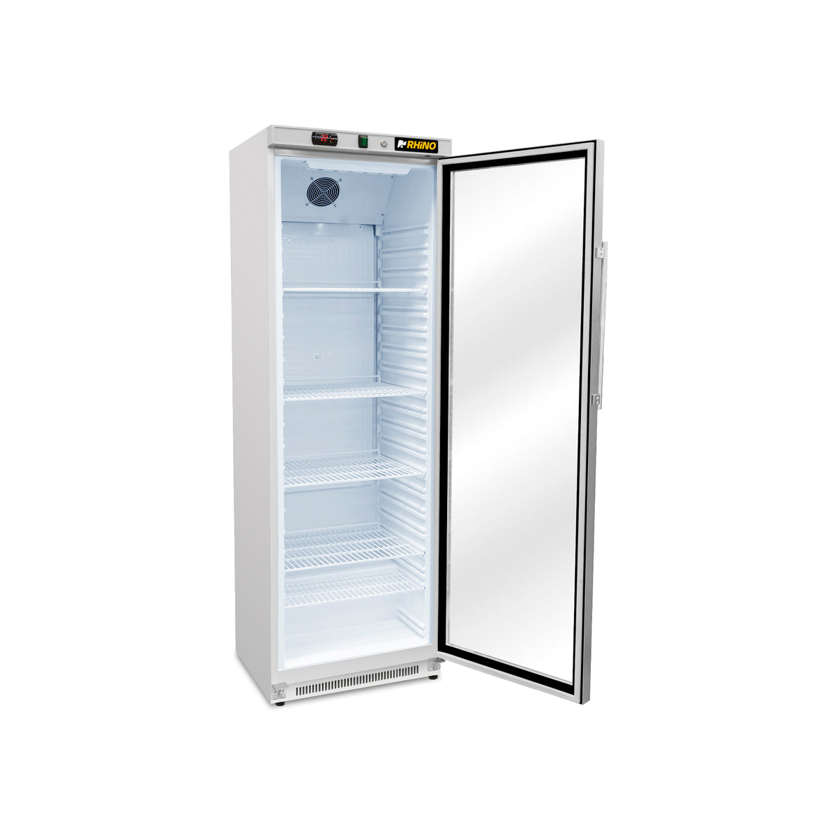 Refrigerador vertical RHINO REVEAB-13C puerta de cristal – imagen oficial 2