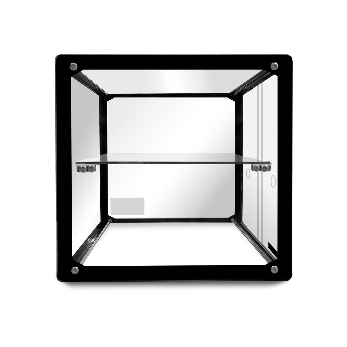 Vitrina neutra recta RHINO VITNEU-120R 120 litros, vista de extremo lateral
