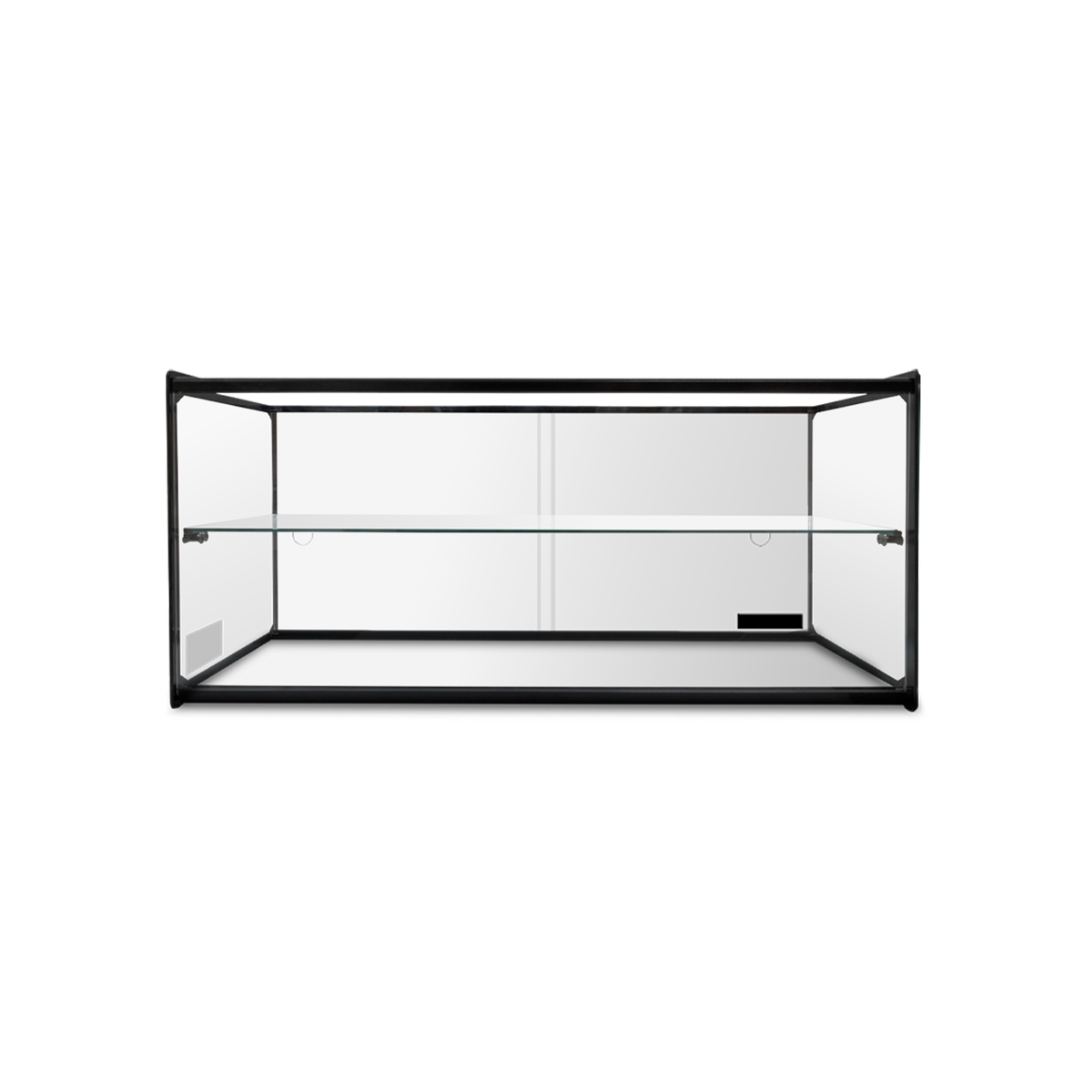 Vitrina recta RHINO VITNEU-90R 90 litros, vista posterior puertas acrílicas