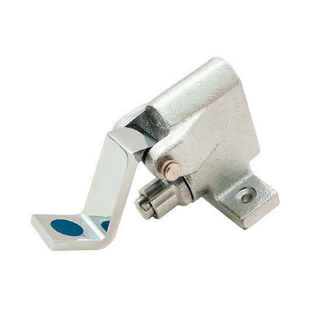 Válvula de pedal sencillo MIGSA BXFN2 cromada, indicador azul y fondo blanco