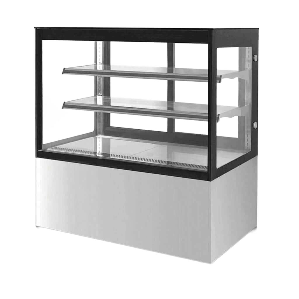 Vitrina Refrigerada de Piso Vidrio Recto 120cms MIGSA - GN1200R2-Vitrinas Pasteleras Delux-MIGSA-ElLugarDelChef.com