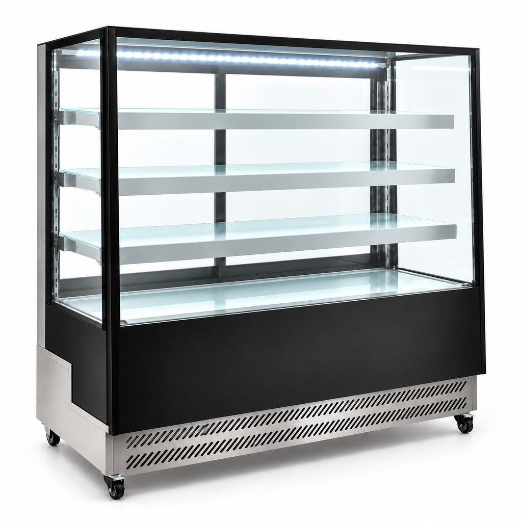 Vitrina refrigerada de piso MIGSA ARC-500L de 650 litros con cristal recto