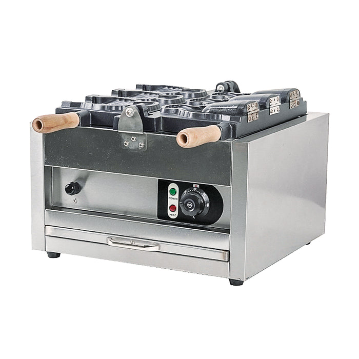 Wafflera MIGSA WTG1 con tres moldes para taiyaki cono, fotografía original MIGSA
