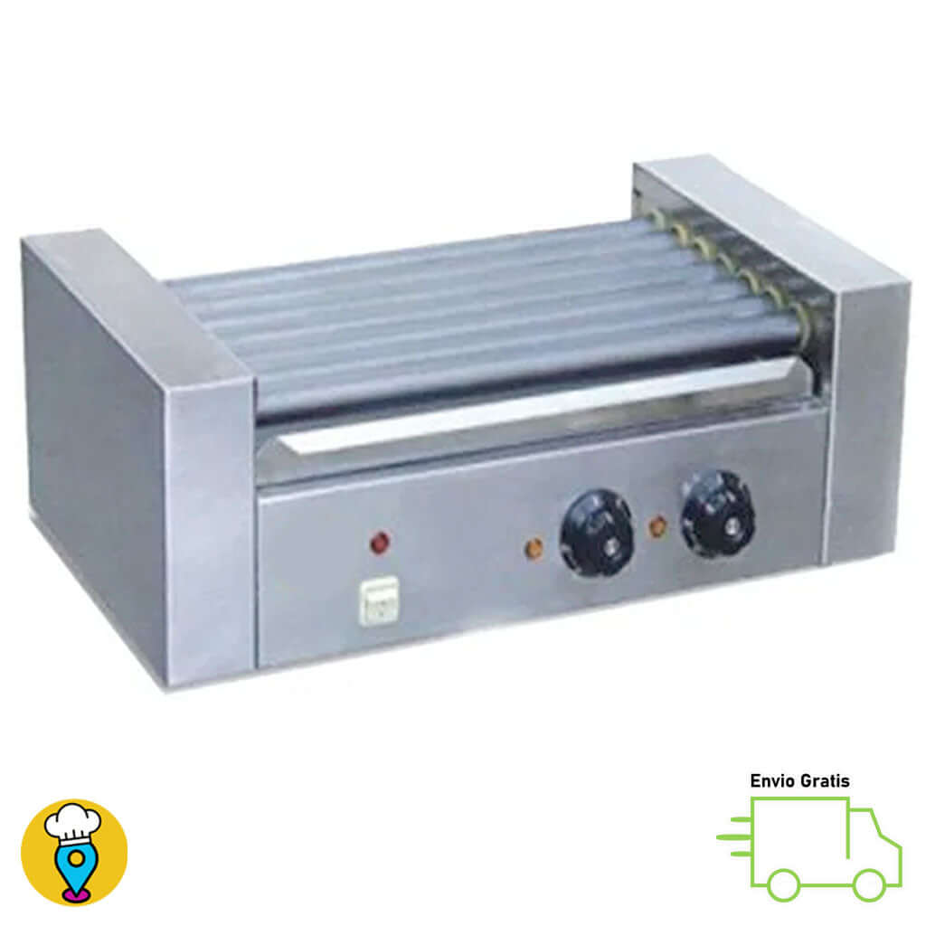 Asador de Salchicas Eléctrico de 7 Tubos MIGSA - HD-G7-Hotdogueras-MIGSA-ElLugarDelChef.com