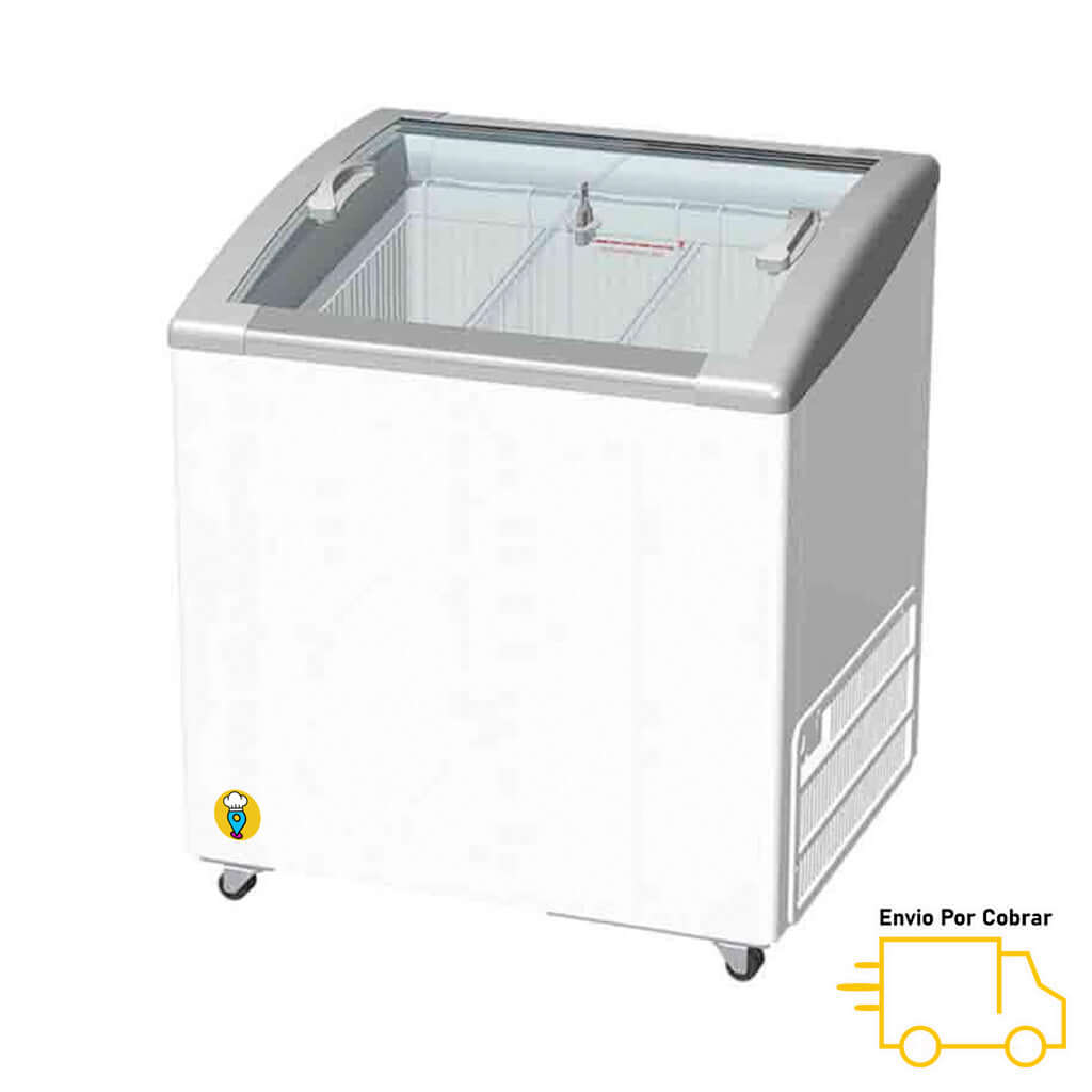 Congelador Puerta de Cristal Curvo CRIOTEC - HFSL210L-Congeladores Horizontales Tapa de Vidrio Curvo-CRIOTEC-ElLugarDelChef.com