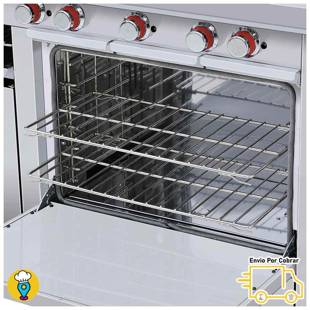 Estufa 2 Parrillas, Plancha, Horno, Gratinador, Asador y Freidora CORIAT - MULTIPLE PETIT TURBO-Estufas Múltiples-CORIAT-ElLugarDelChef.com