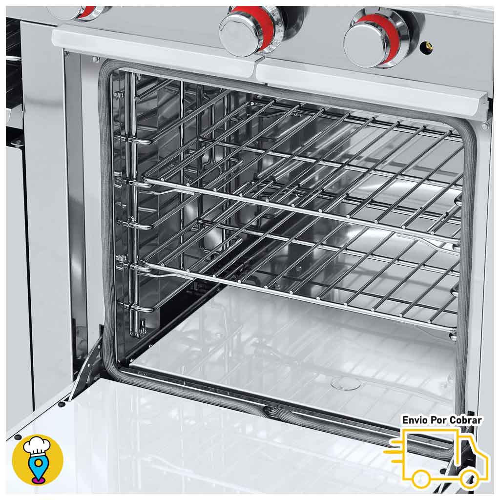 Estufa 2 Parrillas, Plancha, Horno, Gratinador y Freidora CORIAT - MULTICHEF PETIT TURBO-Estufas Múltiples-CORIAT-ElLugarDelChef.com