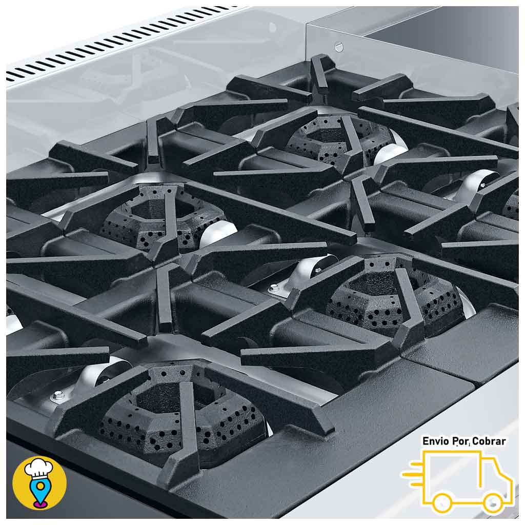 Estufa 6 Parrillas, Plancha y Gratinador CORIAT - EC-6-GRILL MASTER DE MESA-Estufas Múltiples de Mesa-CORIAT-ElLugarDelChef.com