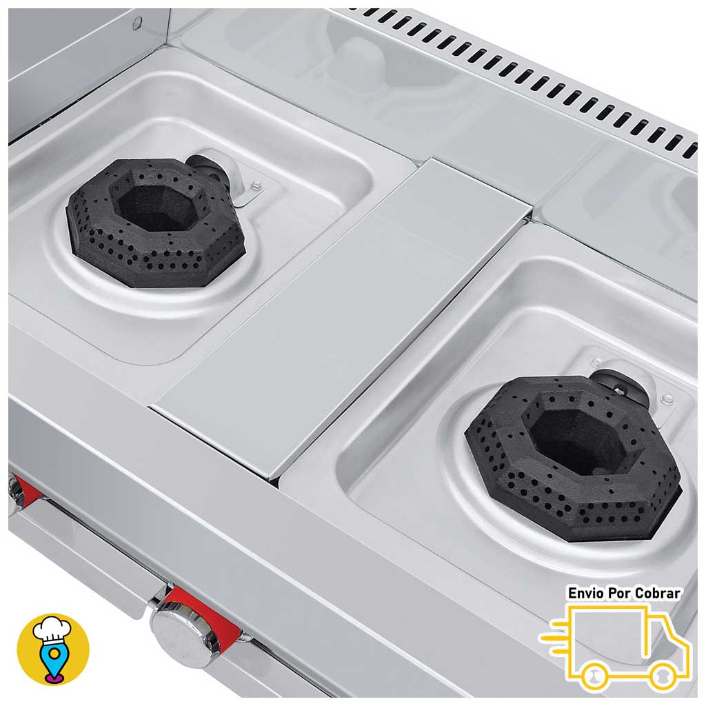 Estufa de Mesa 2 Parrillas, Plancha, Gratinador y Freidora CORIAT - MULTICHEF PETIT DE MESA-Estufas Múltiples de Mesa-CORIAT-ElLugarDelChef.com