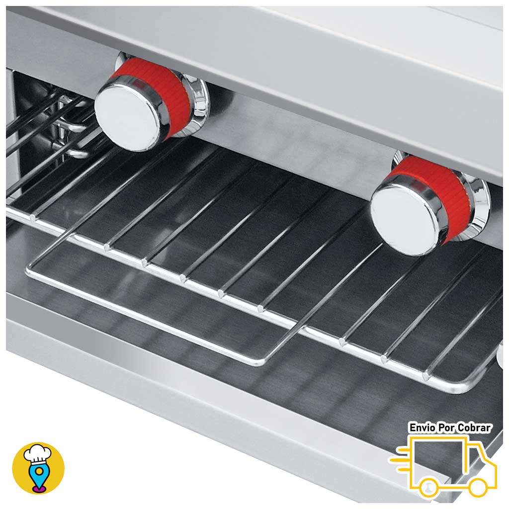 Estufa de Mesa 2 Parrillas, Plancha y Gratinador CORIAT - MINICHEF PETIT DE MESA-Estufas Múltiples de Mesa-CORIAT-ElLugarDelChef.com