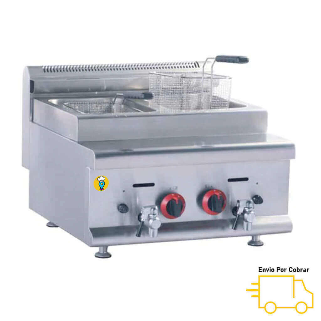 Freidora Modular a Gas 2 Tinas MIGSA - HGR-608-Freidoras a Gas-MIGSA-ElLugarDelChef.com