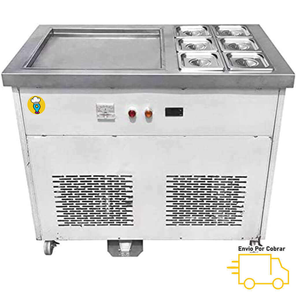 Máquina de Helado Frito de 1 Tina Rectángular + 6 Insertos MIGSA - FIC-50S+6-Máquinas de Helado Frito-MIGSA-ElLugarDelChef.com