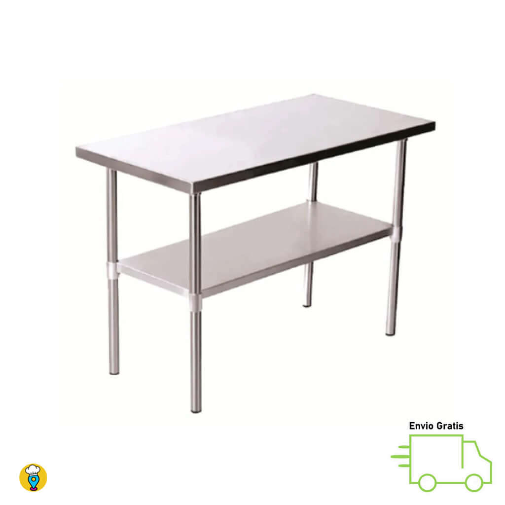 Mesa en Acero Inoxidable 120cms PROTEK - MAI24X48-Mesas de Trabajo en Acero Inoxidable-PROTEK-ElLugarDelChef.com