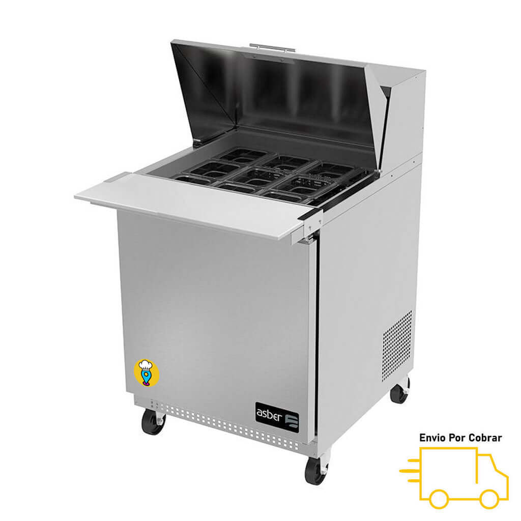 Mesa Refrigerada MegaTop ASBER - APTM-27-12HC-Mesas Frías para Ensaladas & Sandwiches-ASBER-ElLugarDelChef.com