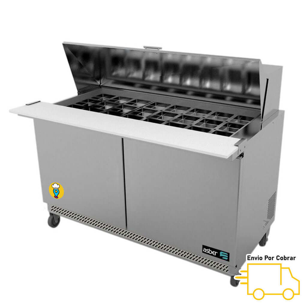 Mesa Refrigerada MegaTop ASBER - APTM-60-24HC-Mesas Frías para Ensaladas & Sandwiches-ASBER-ElLugarDelChef.com