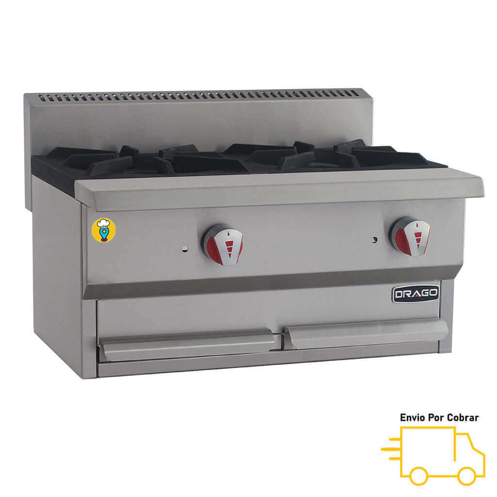 Parrilla 2 Quemadores DRAGO - CG-20 SLIM-Parrillas a Gas-DRAGO-ElLugarDelChef.com