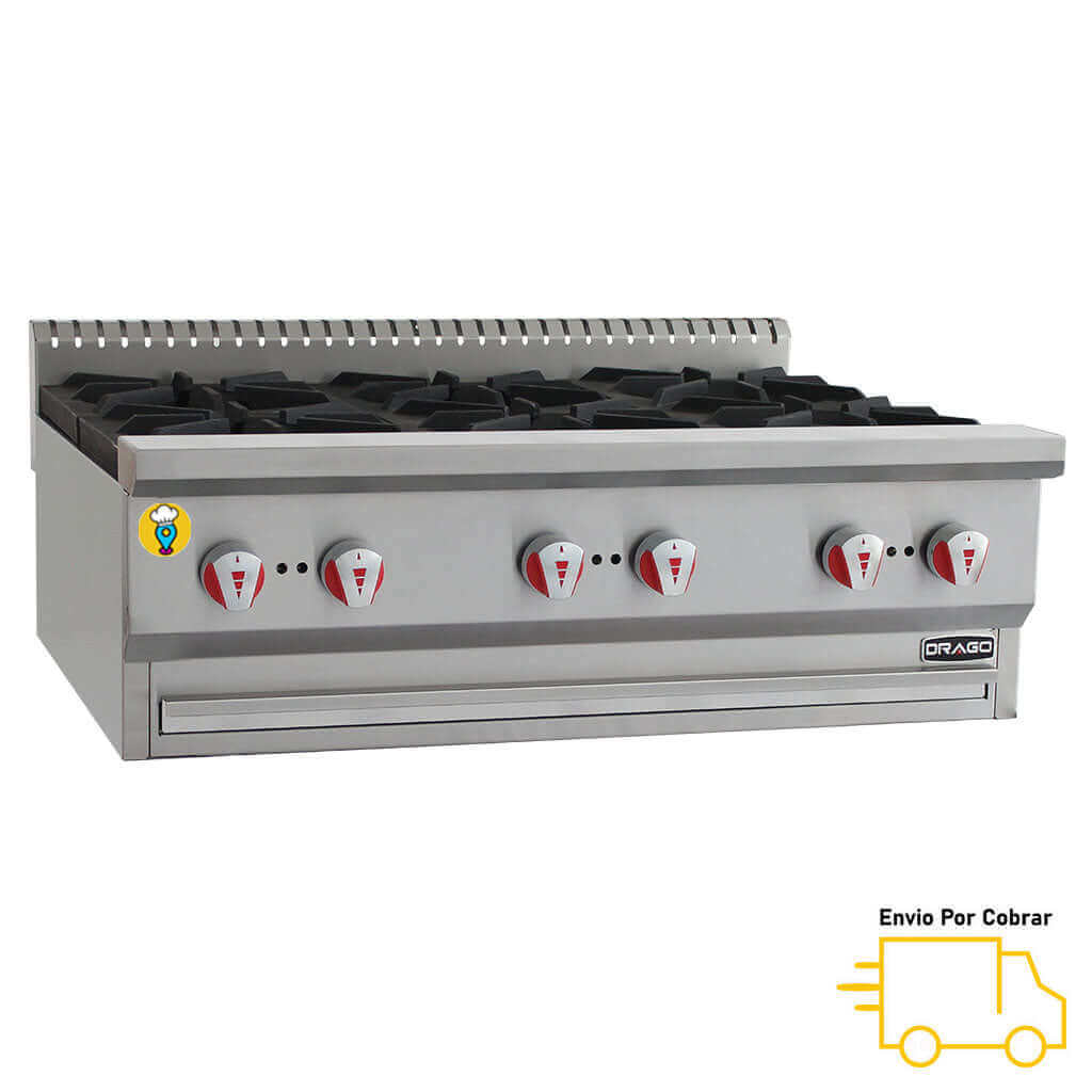 Parrilla 6 Quemadores DRAGO - CG-60-Parrillas a Gas-DRAGO-ElLugarDelChef.com