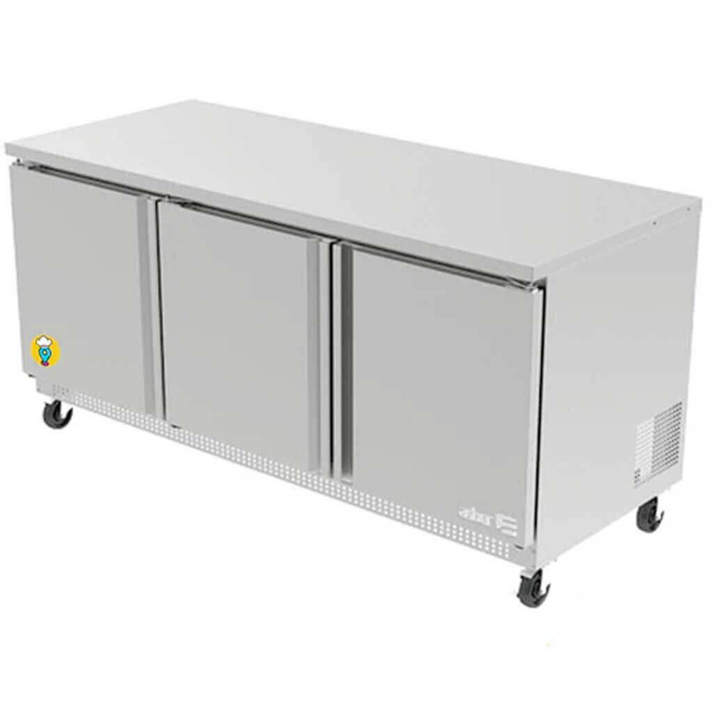 Refrigerador bajo barra 18 pies 3 puertas Asber AUTR-72HC-Mesas de Trabajo Refrigeradas-ASBER-ElLugarDelChef.com