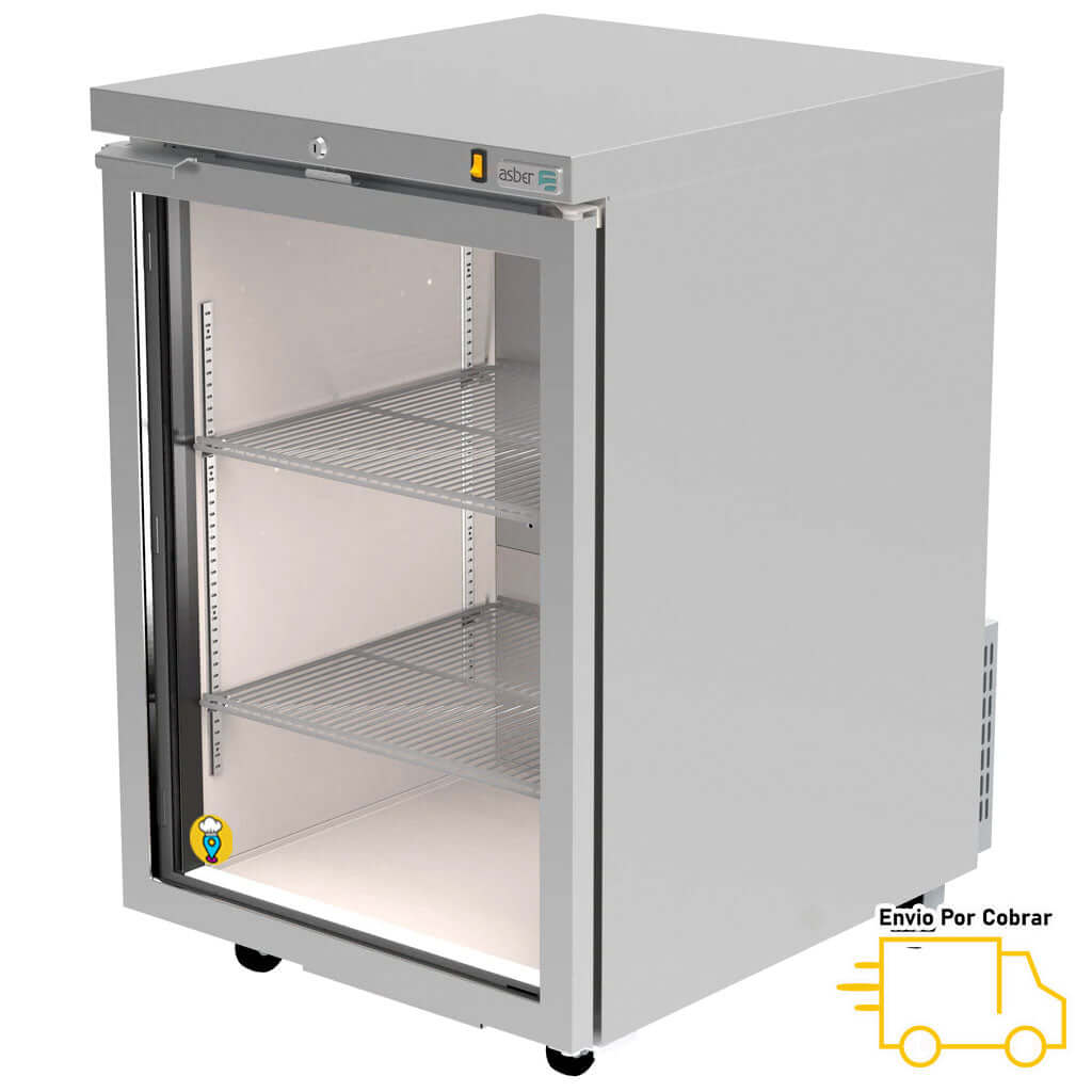 Refrigerador Contrabarra en Acero Inoxidable ASBER - ABBC-23SG HC-Refrigeradores Contrabarra-ASBER-ElLugarDelChef.com