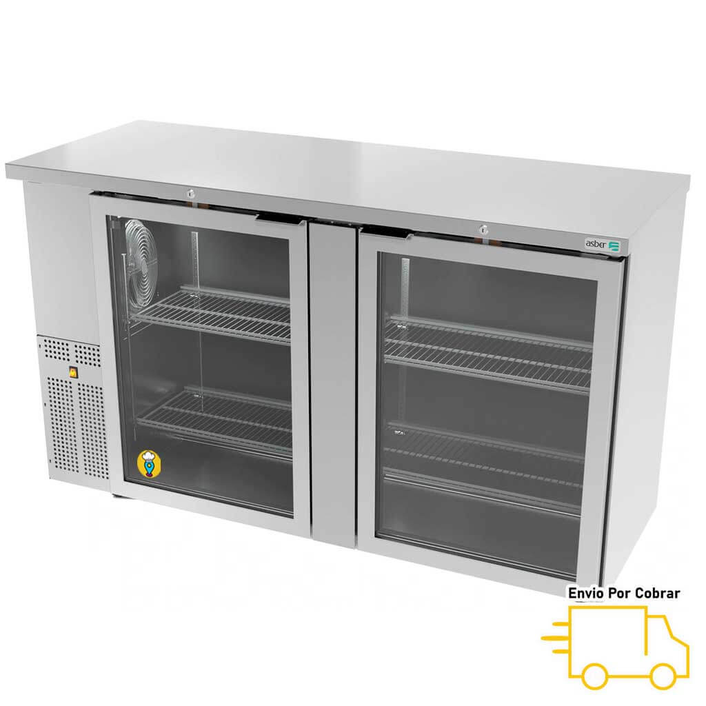 Refrigerador Contrabarra en Acero inoxidable ASBER - ABBC-24-60SG HC-Refrigeradores Contrabarra-ASBER-ElLugarDelChef.com
