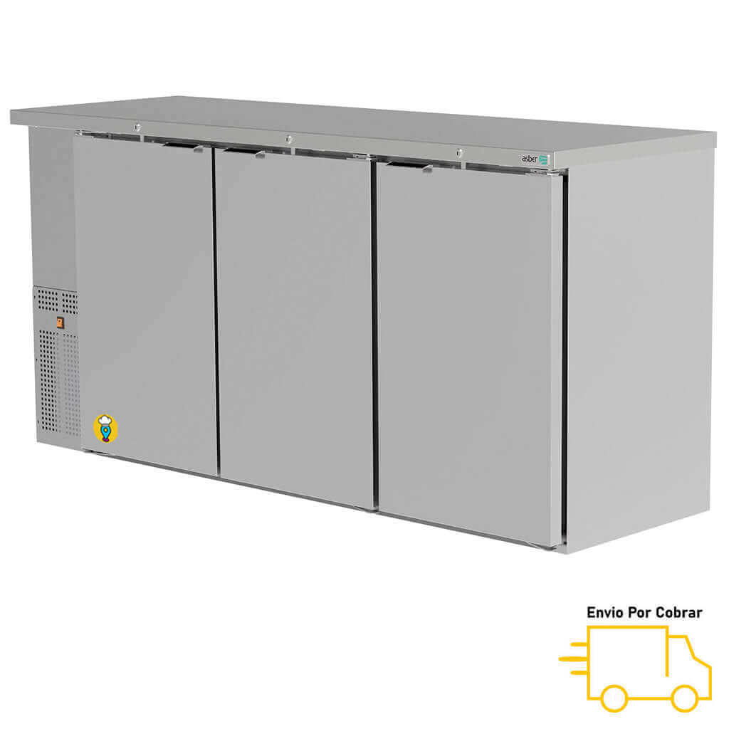 Refrigerador Contrabarra en Acero Inoxidable ASBER - ABBC-24-72S HC-Refrigeradores Contrabarra-ASBER-ElLugarDelChef.com