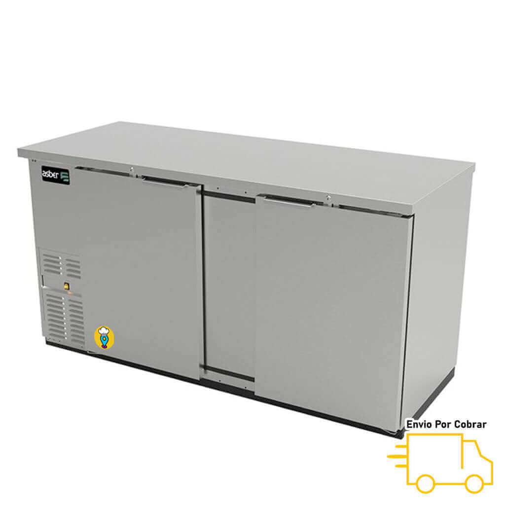 Refrigerador Contrabarra en Acero Inoxidable ASBER - ABBC-68S HC-Refrigeradores Contrabarra-ASBER-ElLugarDelChef.com