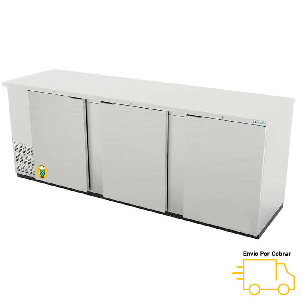 Refrigerador Contrabarra en Acero Inoxidable ASBER - ABBC-94S HC-Refrigeradores Contrabarra-ASBER-ElLugarDelChef.com