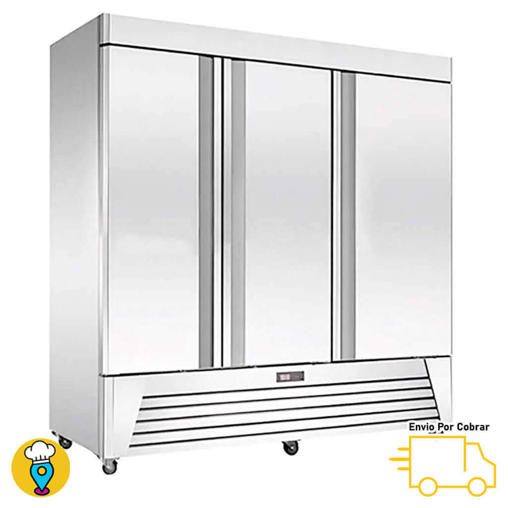Refrigerador en Acero Inoxidable 72Ft3 MIGSA -UR-78C-3-Refrigeradores en Acero Inoxidable-MIGSA-ElLugarDelChef.com