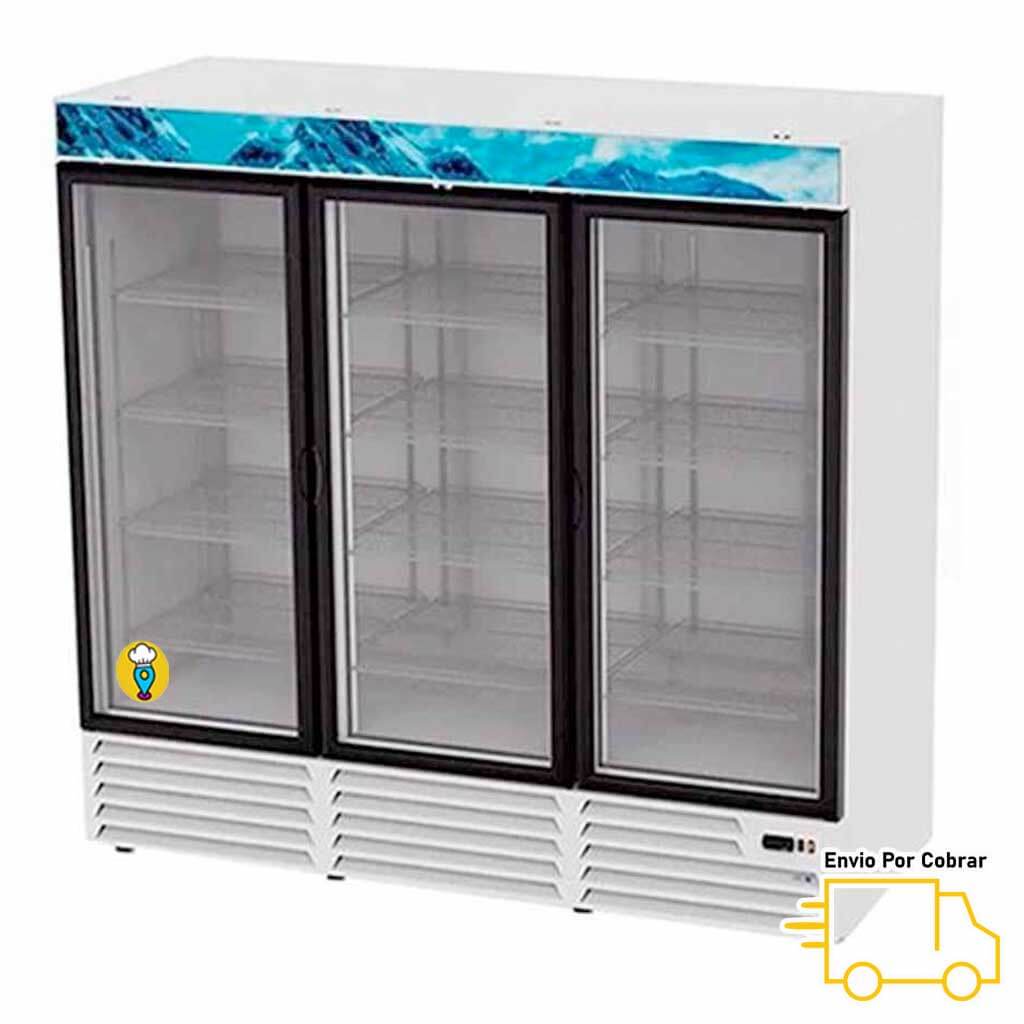 Refrigerador Puerta de Cristal 72 pies ASBER - ARMD-72HC-Refrigeradores Puerta de Cristal-ASBER-ElLugarDelChef.com