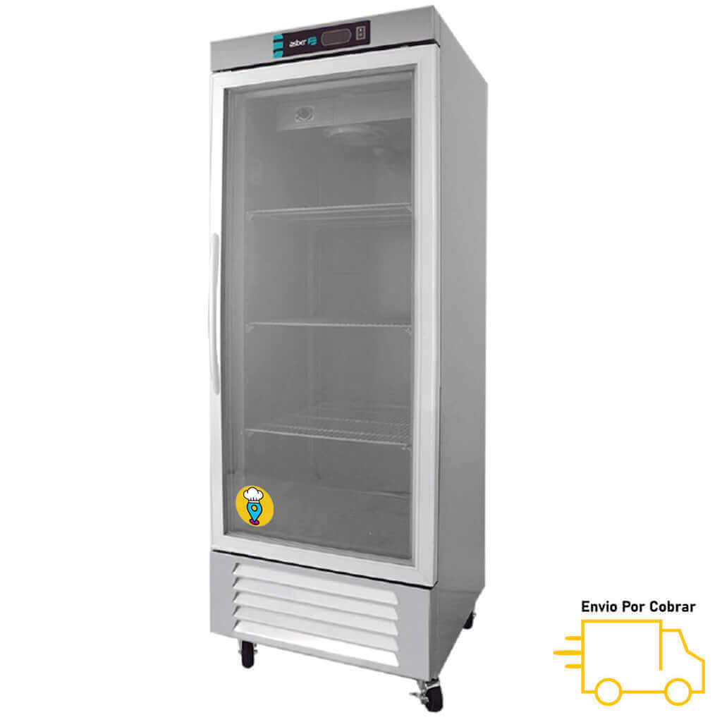 Refrigerador Puerta de Cristal y Acero Inoxidable 17 pies ASBER - ARR-17G HC-Refrigeradores en Acero Inoxidable-ASBER-ElLugarDelChef.com