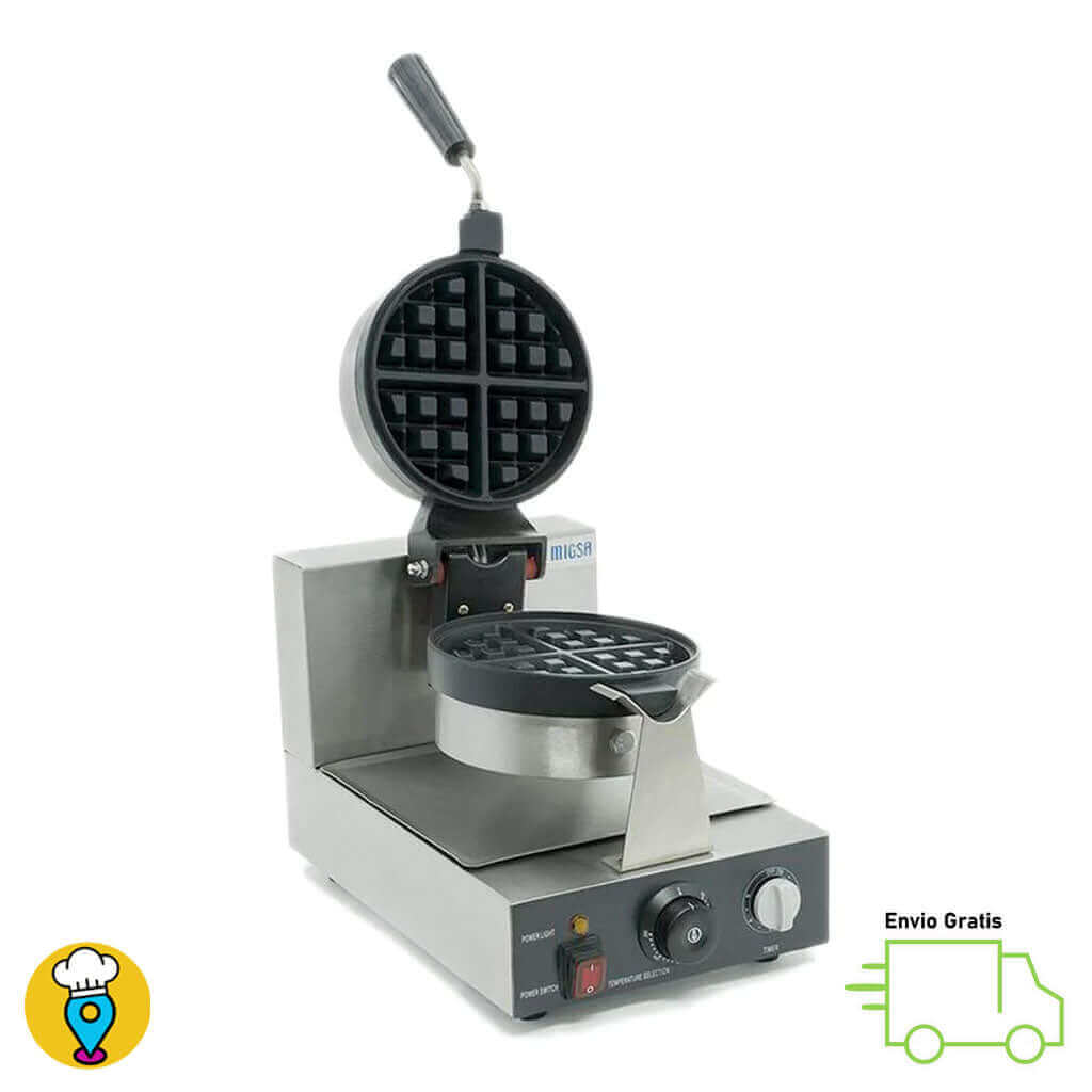 Wafflera Belga Giratoria MIGSA - UWBX-1-Waffleras-MIGSA-ElLugarDelChef.com